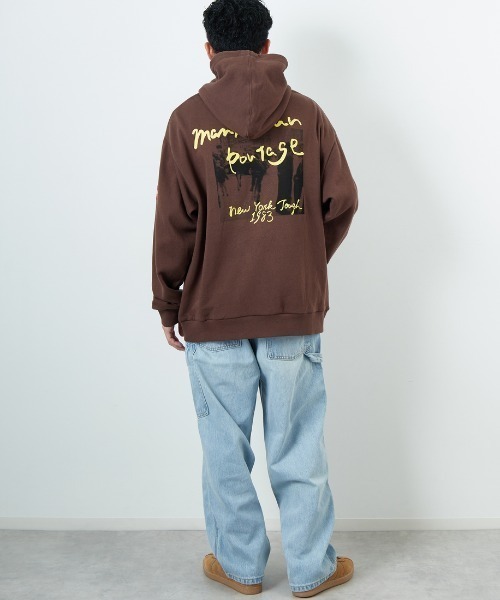 Manhattan Portage（マンハッタンポーテージ）の「[MANHATTAN PORTAGE/マンハッタンポーテージ] 別注 バックフォトプリントパーカー（パーカー・レディース・ピンク/ブラウン/ブラック・M/S/XL/L）」の5枚目の写真