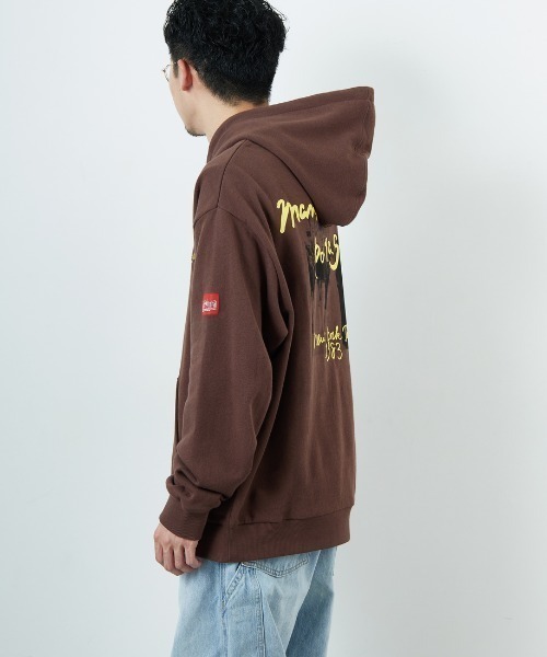 パーカー 「WEB先行予約」「MANHATTAN PORTAGE/マンハッタンポーテージ」 別注 バックフォトプリントパーカー レディース メンズ Manhattan Portage パーカー 「WEB先行予約」「MANHATTAN