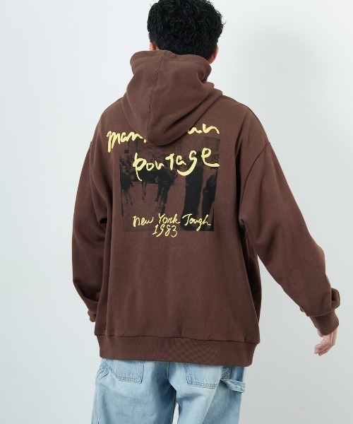 Manhattan Portage（マンハッタンポーテージ）の「[MANHATTAN PORTAGE/マンハッタンポーテージ] 別注 バックフォトプリントパーカー（パーカー・レディース・ピンク/ブラウン/ブラック・M/S/XL/L）」の18枚目の写真