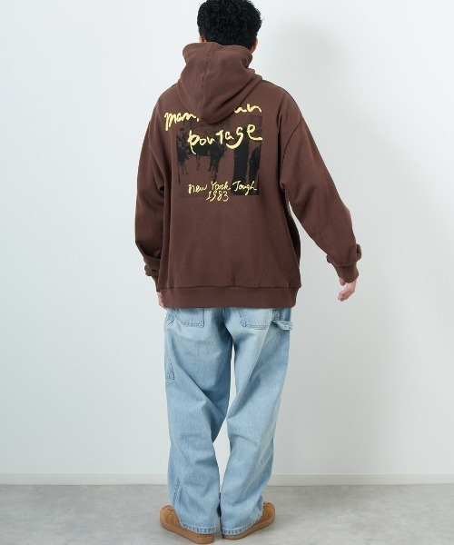 Manhattan Portage（マンハッタンポーテージ）の「[MANHATTAN PORTAGE/マンハッタンポーテージ] 別注 バックフォトプリントパーカー（パーカー・レディース・ピンク/ブラウン/ブラック・M/S/XL/L）」の21枚目の写真