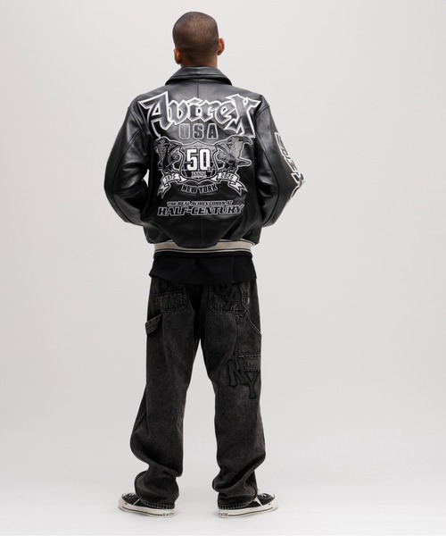 50th Anniversary》GRAPHIC VARSITY LEATHER JACKET / 50周年