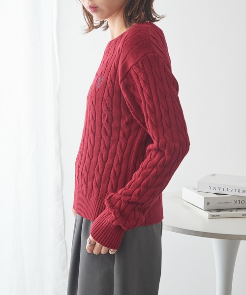 セール】【POLO BCS】ZOZO限定商品 ケーブル編み ワンポイントPOLO刺繍