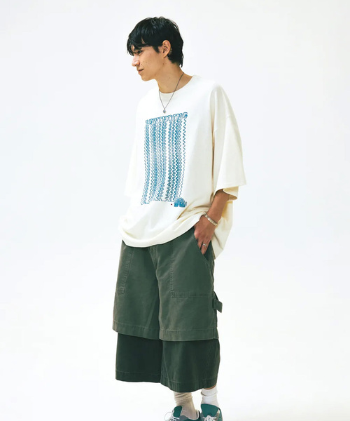 ANGLAN(アングラン)の「ANGLAN(アングラン)Layered Fatigue Half Pants(その他パンツ・メンズ・ブラック/カーキ・FREE)」の4枚目の写真