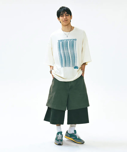 ANGLAN(アングラン)の「ANGLAN(アングラン)Layered Fatigue Half Pants(その他パンツ・メンズ・ブラック/カーキ・FREE)」の5枚目の写真