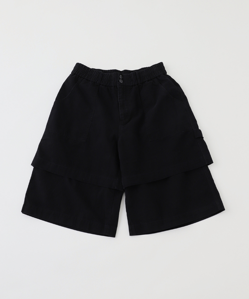 ANGLAN(アングラン)の「ANGLAN(アングラン)Layered Fatigue Half Pants(その他パンツ・メンズ・ブラック/カーキ・FREE)」の13枚目の写真