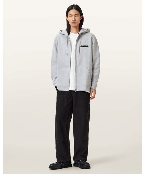 ALLSAINTS(オールセインツ)の「REDACT ZIP UP HOODIE | REDACT ジップ アップ フーディー(パーカー・メンズ・グレー系その他・S/M/L/XS)」の5枚目の写真