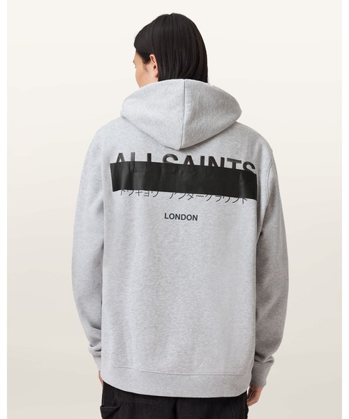 ALLSAINTS(オールセインツ)の「REDACT ZIP UP HOODIE | REDACT ジップ アップ フーディー(パーカー・メンズ・グレー系その他・S/M/L/XS)」の6枚目の写真
