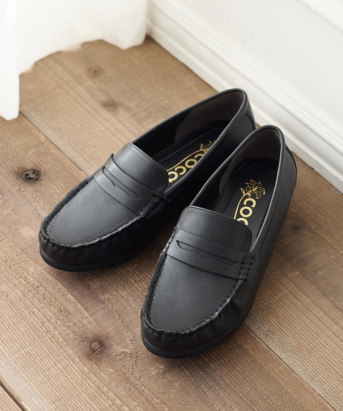 coca(ANDEX shoes product)(コカ)の「軽量 柔らか シンプルソフトローファー(ローファー・レディース・ブラック・22.5cm/23cm/23.5cm/24cm/24.5cm)」の2枚目の写真