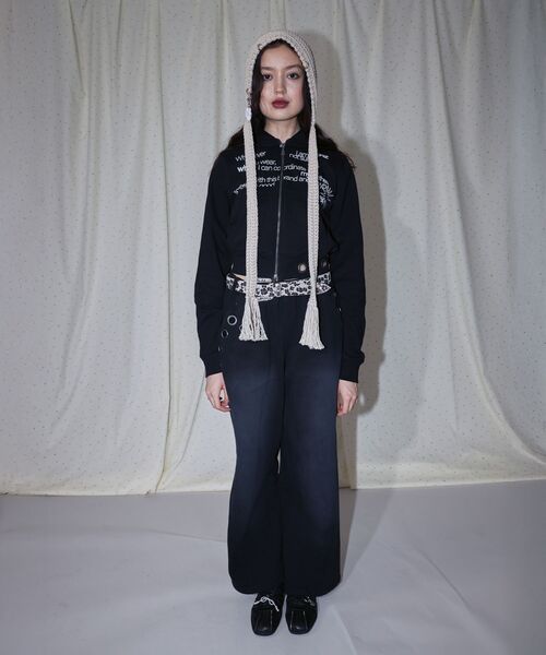 SEQUENZ（シークエンズ）の「＊新色追加【sqnz（エスキュンズ）】sqnz eyelet fit zip pk / レディース ジップパーカー フーディ ハトメ スタッズ ダフルジップ 裏起毛 ≪SET UP着用可能≫（パーカー・レディース・その他1/グレー/ブラック/ピンク/ライトグレー・FREE）」の8枚目の写真