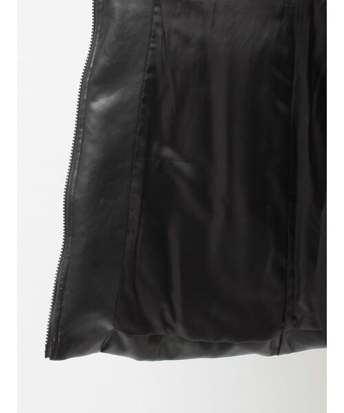 GYDA(ジェイダ)の「GDベルト付きフェイクレザーロングダウンコート(ダウンジャケット/コート・レディース・ブラック・SMALL/MEDIUM)」の11枚目の写真