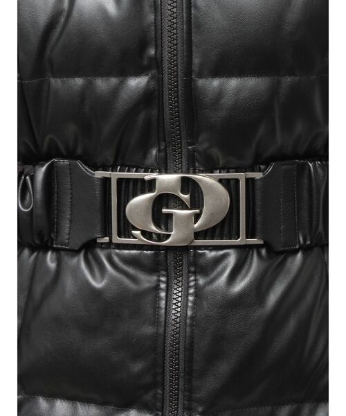 GYDA(ジェイダ)の「GDベルト付きフェイクレザーロングダウンコート(ダウンジャケット/コート・レディース・ブラック・SMALL/MEDIUM)」の8枚目の写真