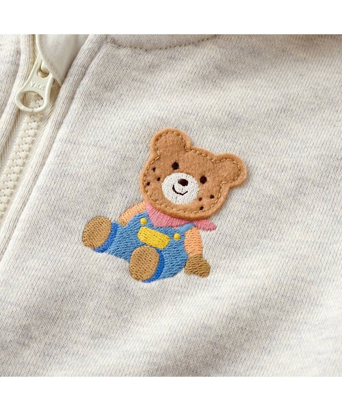 HOT BISCUITS（ホットビスケッツ）の「マルチカラー 裏毛パイル くまみみパーカー（パーカー・キッズ・ホワイト/グレー・80ｃｍ/90cm/100cm/120cm/110cm）」の14枚目の写真