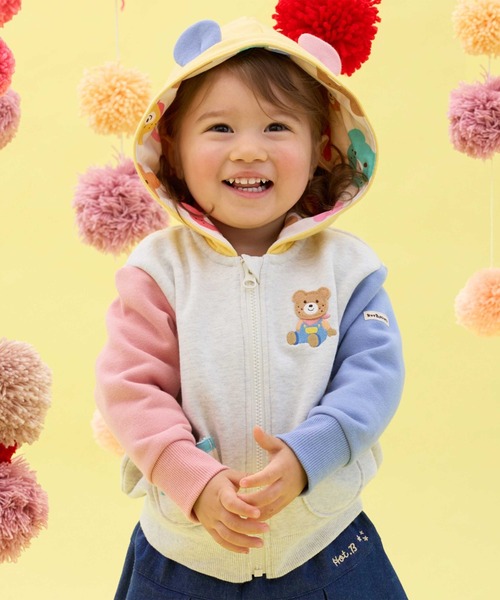 ミキハウス フリース　ボア　アウター 90 ミキハウス フリースボアアウター 90