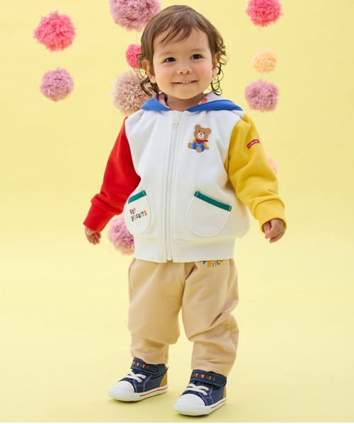 HOT BISCUITS（ホットビスケッツ）の「マルチカラー 裏毛パイル くまみみパーカー（パーカー・キッズ・ホワイト/グレー・80ｃｍ/90cm/100cm/120cm/110cm）」の19枚目の写真