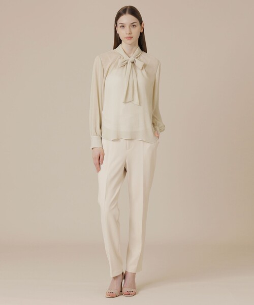 MACKINTOSH LONDON（マッキントッシュ ロンドン）の「ポリエステルクレープブラウス（シャツ/ブラウス・レディース・ホワイト系その他/ブラック・38/40）」の3枚目の写真