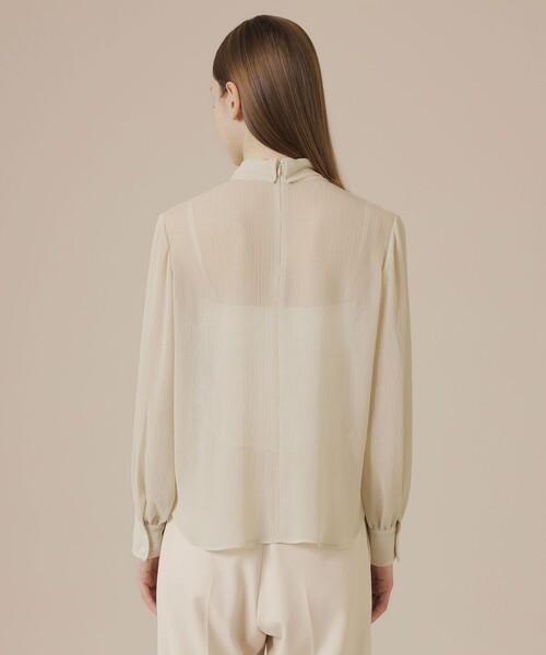 MACKINTOSH LONDON（マッキントッシュ ロンドン）の「ポリエステルクレープブラウス（シャツ/ブラウス・レディース・ホワイト系その他/ブラック・38/40）」の7枚目の写真
