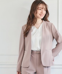 12Twelve Agenda（トゥエルブ　アジェンダ）の「ウォッシャブルハイストレッチジョーゼットカラーレスジャケット（ノーカラージャケット）」