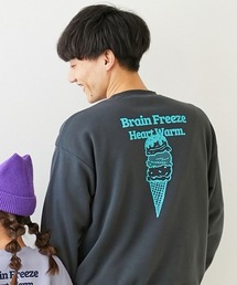 devirock | 大人 デビラボ プリント 裏起毛トレーナー(スウェット)