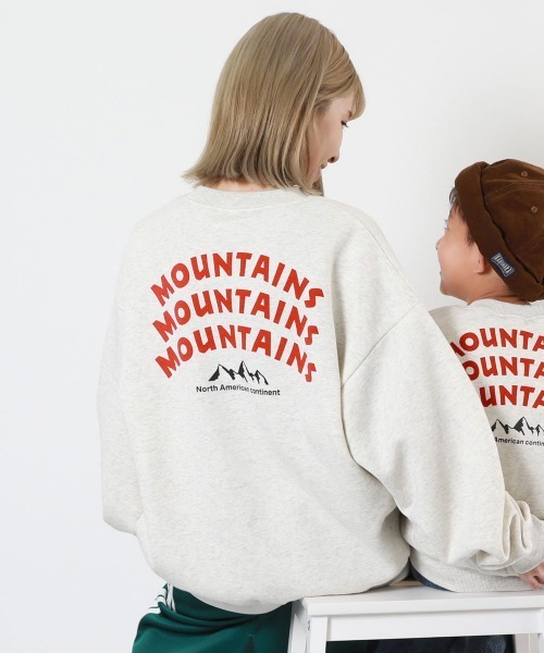 devirock(デビロック)の「大人 デビラボ プリント 裏起毛トレーナー(スウェット・レディース・ブルー系1/ピンク系1/グレー系1/ブラック系1/ベージュ系2/ベージュ系1/グリーン系1/ブルー系2/ベージュ系3/レッド系1・M/L/LL)」の4枚目の写真