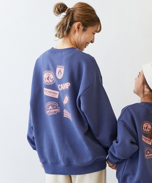 devirock(デビロック)の「大人 デビラボ プリント 裏起毛トレーナー(スウェット・レディース・ブルー系1/ピンク系1/グレー系1/ブラック系1/ベージュ系2/ベージュ系1/グリーン系1/ブルー系2/ベージュ系3/レッド系1・M/L/LL)」の8枚目の写真