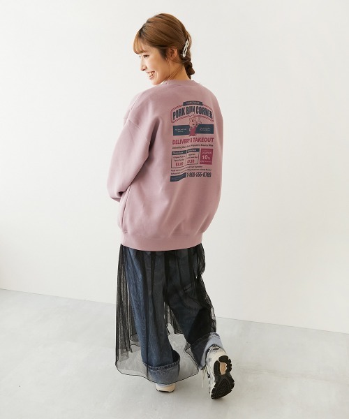 devirock(デビロック)の「大人 デビラボ プリント 裏起毛トレーナー(スウェット・レディース・ブルー系1/ピンク系1/グレー系1/ブラック系1/ベージュ系2/ベージュ系1/グリーン系1/ブルー系2/ベージュ系3/レッド系1・M/L/LL)」の15枚目の写真