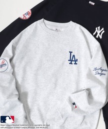 MLB（メジャーリーグベースボール）の「2025AW MLB/メジャーリーグベースボール 裏起毛 オーバーサイズ ワッペン 刺繍 チームロゴ スウェットトレーナー レディース メンズ（スウェット・レディース）」