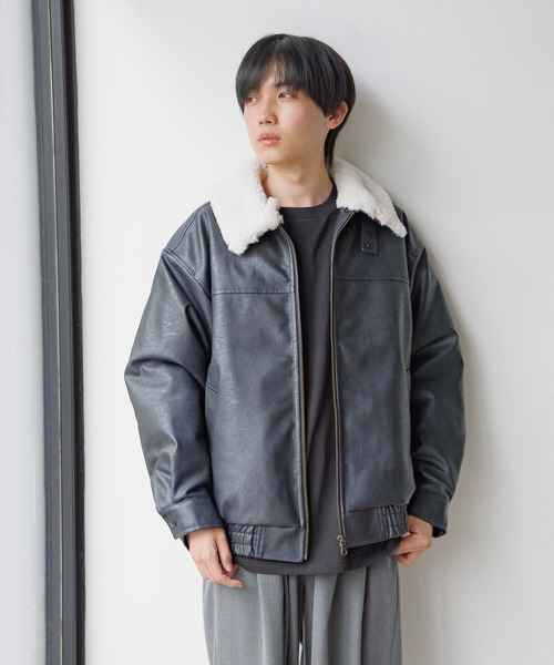 GLOBAL WORK(グローバルワーク)の「つけ襟*エコレザーブルゾン/AND YUA ANY/576758(ブルゾン・キッズ・ブラック/ブラウン・LARGE/MEDIUM)」の16枚目の写真