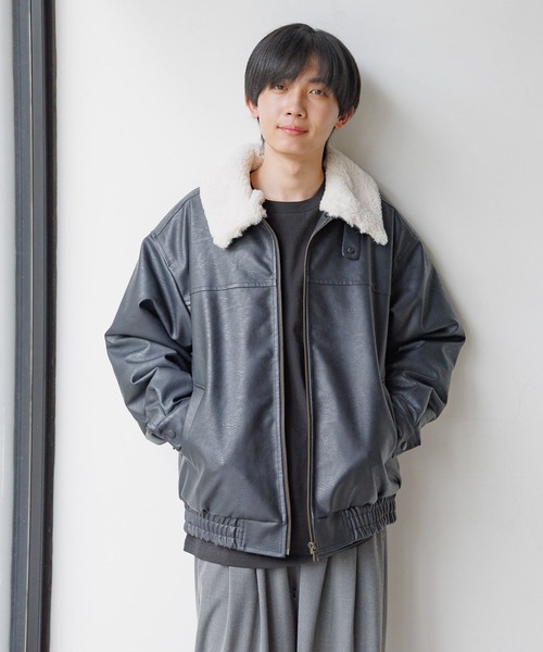 つけ襟＊エコレザーブルゾン/AND YUA ANY/576758（ブルゾン）｜GLOBAL