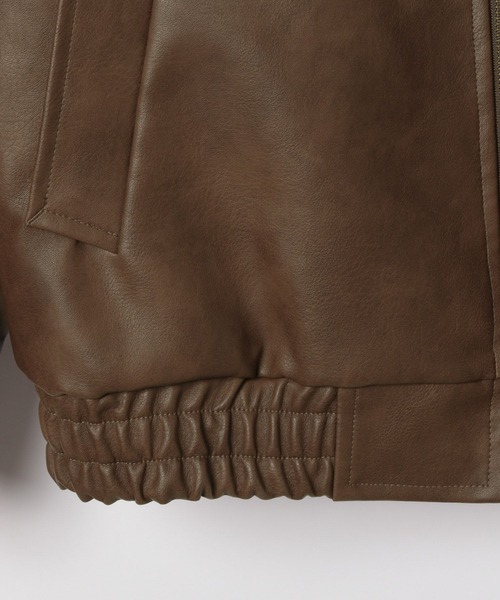 GLOBAL WORK(グローバルワーク)の「つけ襟*エコレザーブルゾン/AND YUA ANY/576758(ブルゾン・キッズ・ブラック/ブラウン・LARGE/MEDIUM)」の14枚目の写真