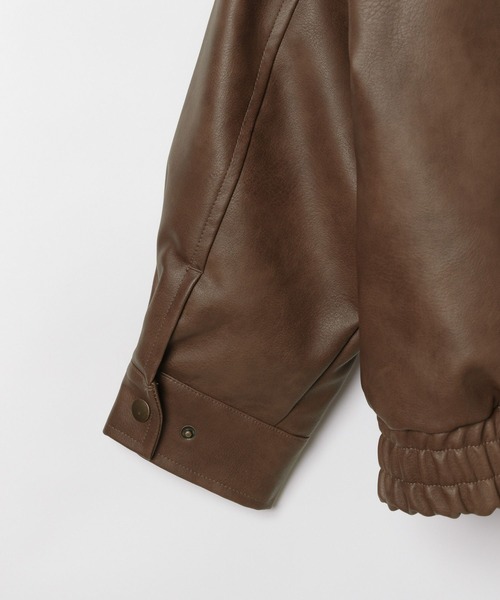 GLOBAL WORK(グローバルワーク)の「つけ襟*エコレザーブルゾン/AND YUA ANY/576758(ブルゾン・キッズ・ブラック/ブラウン・LARGE/MEDIUM)」の21枚目の写真