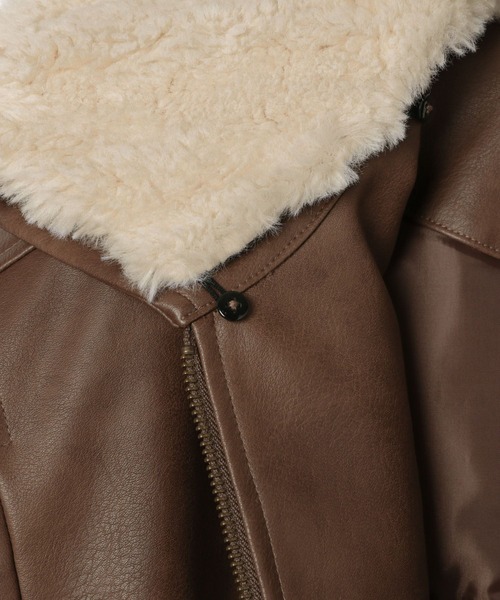 GLOBAL WORK(グローバルワーク)の「つけ襟*エコレザーブルゾン/AND YUA ANY/576758(ブルゾン・キッズ・ブラック/ブラウン・LARGE/MEDIUM)」の3枚目の写真