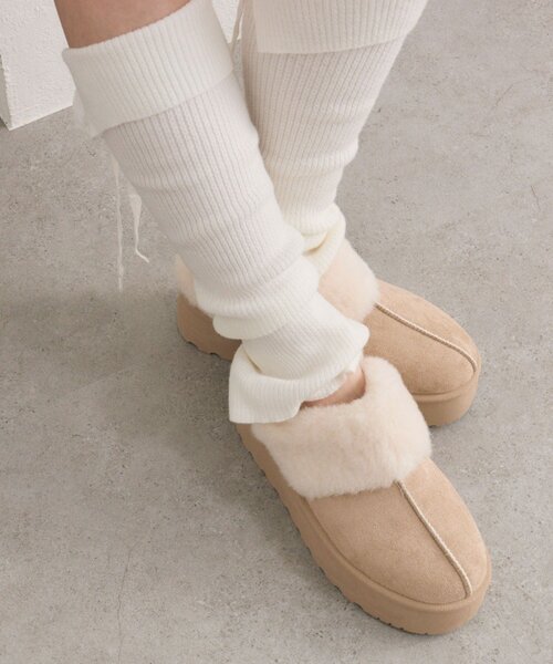 OLIVE des OLIVE(オリーブデオリーブ)の「ムートン2wayサボ(サンダル・レディース・ベージュ/ライトブラウン・SMALL/MEDIUM/LARGE/X-LARGE)」の18枚目の写真