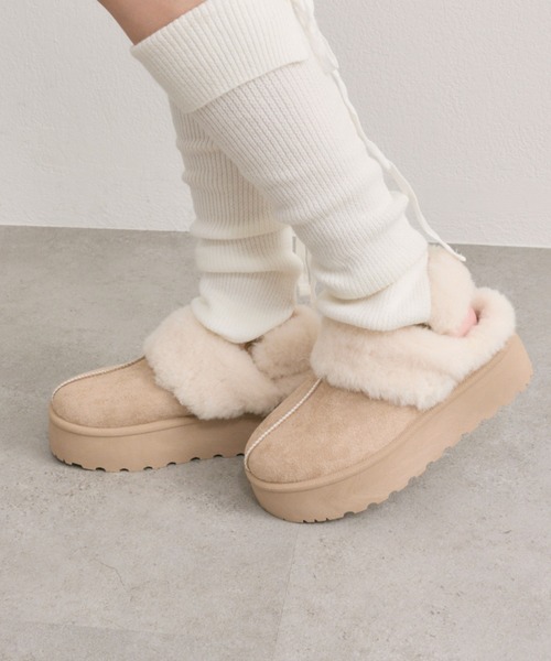 OLIVE des OLIVE(オリーブデオリーブ)の「ムートン2wayサボ(サンダル・レディース・ベージュ/ライトブラウン・SMALL/MEDIUM/LARGE/X-LARGE)」の13枚目の写真