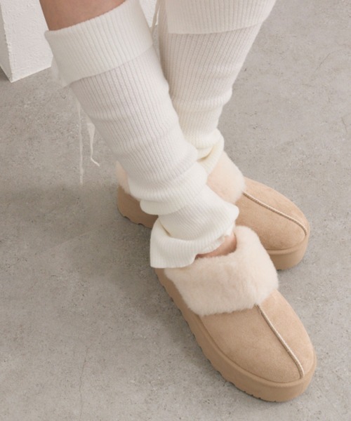 OLIVE des OLIVE(オリーブデオリーブ)の「ムートン2wayサボ(サンダル・レディース・ベージュ/ライトブラウン・SMALL/MEDIUM/LARGE/X-LARGE)」の11枚目の写真