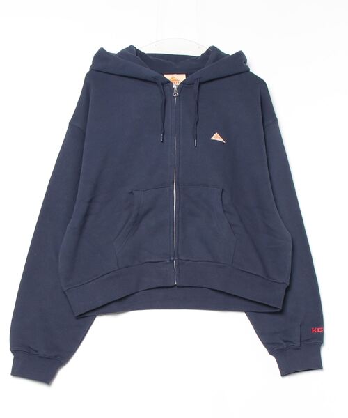 KELTY(ケルティ)の「ミニロゴクロップドジップパーカー(パーカー・レディース・杢グレー/ブラック/ホワイト/ネイビー/ベージュ・FREE)」の5枚目の写真