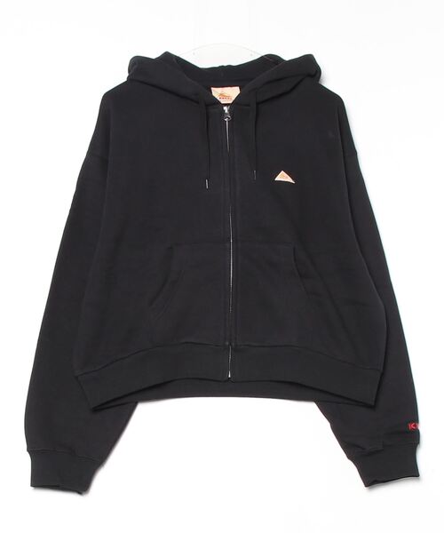 KELTY(ケルティ)の「ミニロゴクロップドジップパーカー(パーカー・レディース・杢グレー/ブラック/ホワイト/ネイビー/ベージュ・FREE)」の2枚目の写真