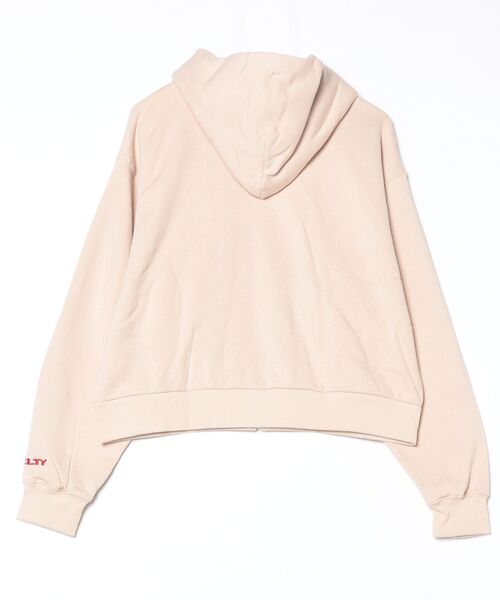 KELTY(ケルティ)の「ミニロゴクロップドジップパーカー(パーカー・レディース・杢グレー/ブラック/ホワイト/ネイビー/ベージュ・FREE)」の7枚目の写真