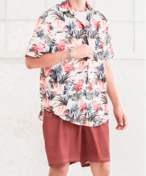 ARCHIVER(アーカイバ)の「【Bl】【2点セット】アロハシャツ&ハーフパンツ(その他トップス・メンズ・F/J/E/B/D/G/I/H/C/A・X-LARGE/LARGE/MEDIUM)」の3枚目の写真