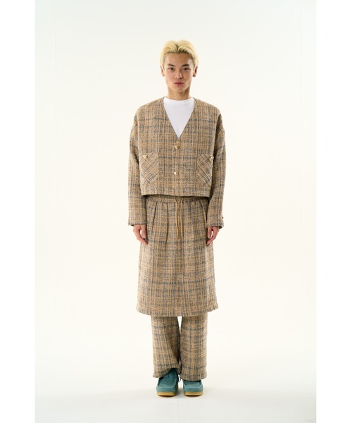 DISCOVERED（ディスカバード）の「TWEED LAYERED PANTS（その他パンツ・メンズ・ブラック/ベージュ・SMALL/LARGE）」の8枚目の写真