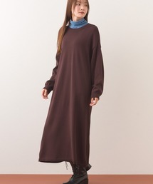 OMNES | ハイゲージクルーネックリンキングニットロングワンピース(ワンピース)