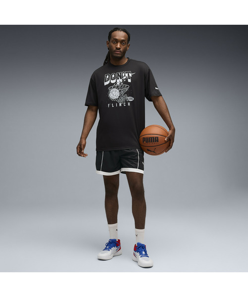 PUMA(プーマ)の「PUMA プーマ メンズ バスケットボール フープバース 半袖 Tシャツ 2(Tシャツ/カットソー・メンズ・ブラック/ホワイト・X-LARGE/X-SMALL/SMALL/MEDIUM/LARGE)」の4枚目の写真