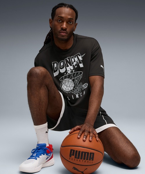 PUMA(プーマ)の「PUMA プーマ メンズ バスケットボール フープバース 半袖 Tシャツ 2(Tシャツ/カットソー・メンズ・ブラック/ホワイト・X-LARGE/X-SMALL/SMALL/MEDIUM/LARGE)」の2枚目の写真