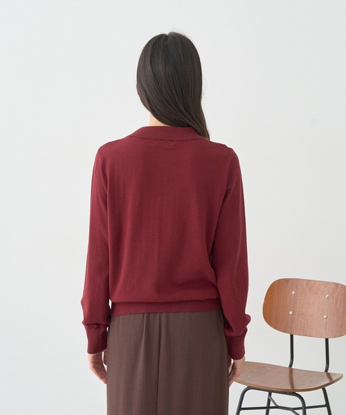 earth music&ecology(アースミュージックアンドエコロジー)の「ボウタイニットプルオーバー(ニット/セーター・レディース・その他7/ブラック/レッド・FREE)」の21枚目の写真