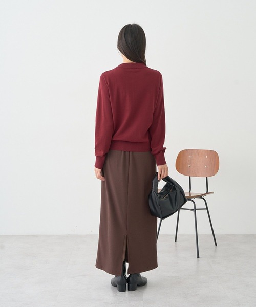 earth music&ecology(アースミュージックアンドエコロジー)の「ボウタイニットプルオーバー(ニット/セーター・レディース・その他7/ブラック/レッド・FREE)」の18枚目の写真