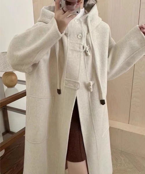 aimoha(アイモハ)の「トグルボタンナチュラルウールロングコート (AW)(その他アウター・レディース・チョコ・FREE)」の18枚目の写真