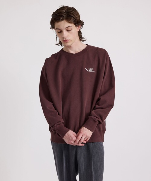 Saturdays NYC(サタデーズ ニューヨークシティ )の「Bowery Loofah Collar Sweatshirt(スウェット・メンズ・オフホワイト/ネイビー/ワイン・L/M/S/XL/X-SMALL/XXL)」の1枚目の写真