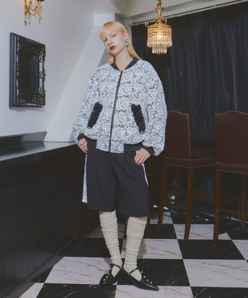 manana suerte（マニャーナスエルテ）の「SPECIAL EDITION レースZIPブルゾン（ブルゾン・レディース・ブラック×ホワイト・FREE）」の17枚目の写真