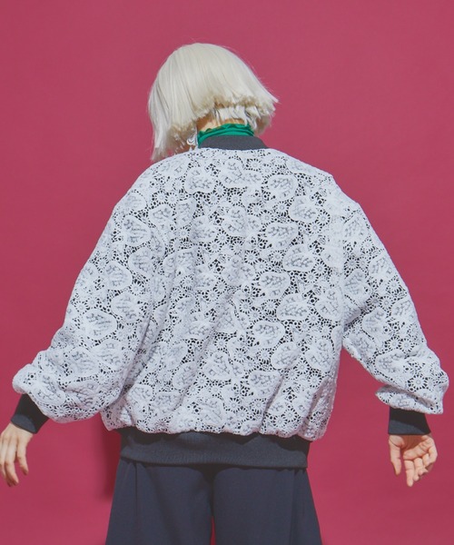 manana suerte（マニャーナスエルテ）の「SPECIAL EDITION レースZIPブルゾン（ブルゾン・レディース・ブラック×ホワイト・FREE）」の4枚目の写真
