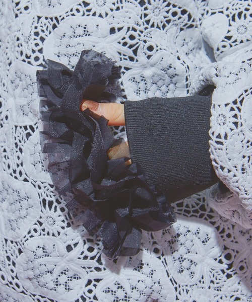 manana suerte（マニャーナスエルテ）の「SPECIAL EDITION レースZIPブルゾン（ブルゾン・レディース・ブラック×ホワイト・FREE）」の6枚目の写真