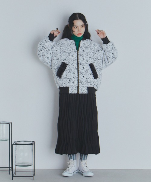 セール】SPECIAL EDITION レースZIPブルゾン（ブルゾン）｜manana